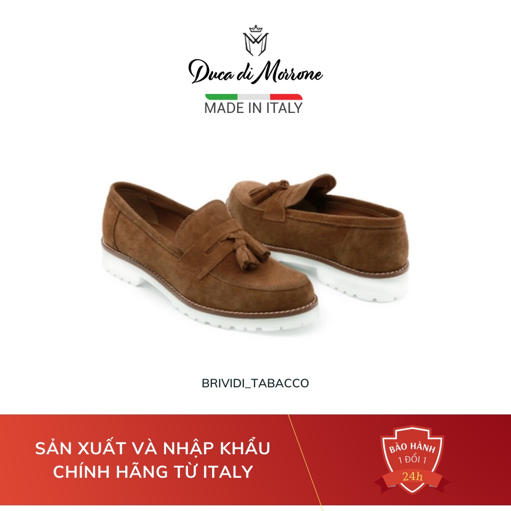 Giày Lười Loafer Nam Da Lộn Cao Cấp Đế Cao Su DUCA DI MORRONE Nhập Khẩu Chính Hãng Từ Ý - Made In Italy – BRIVIDI_TABACC
