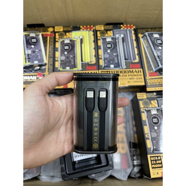 Sạc dự phòng Trong suốt 10000ma - 20000ma Wk 337 sạc nhanh bền trâu, không gây nóng máy, bảo hành 12 tháng