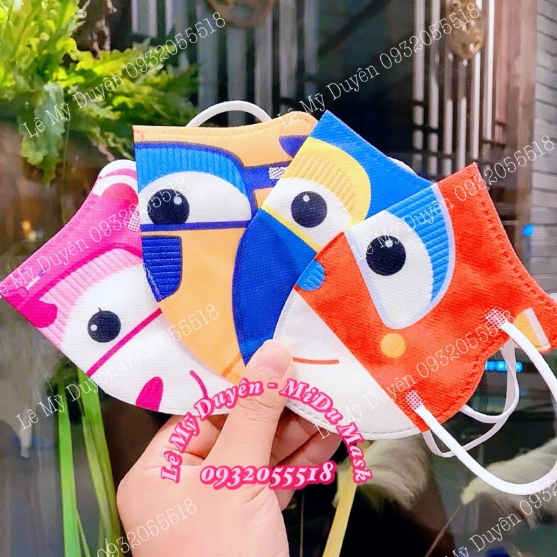 Túi 10 Cái Khẩu Trang 3D Hình Máy Bay Cho Bé 3-8 Tuổi