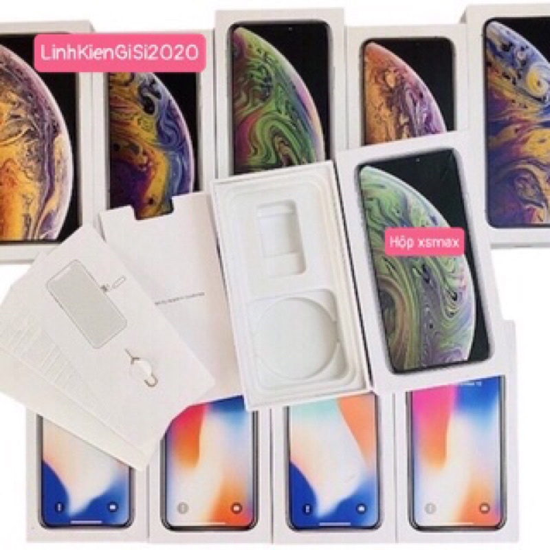 Hộp giấy ipx/xr/xsxsmax đủ màu tặng tem mặt lưng  hộp