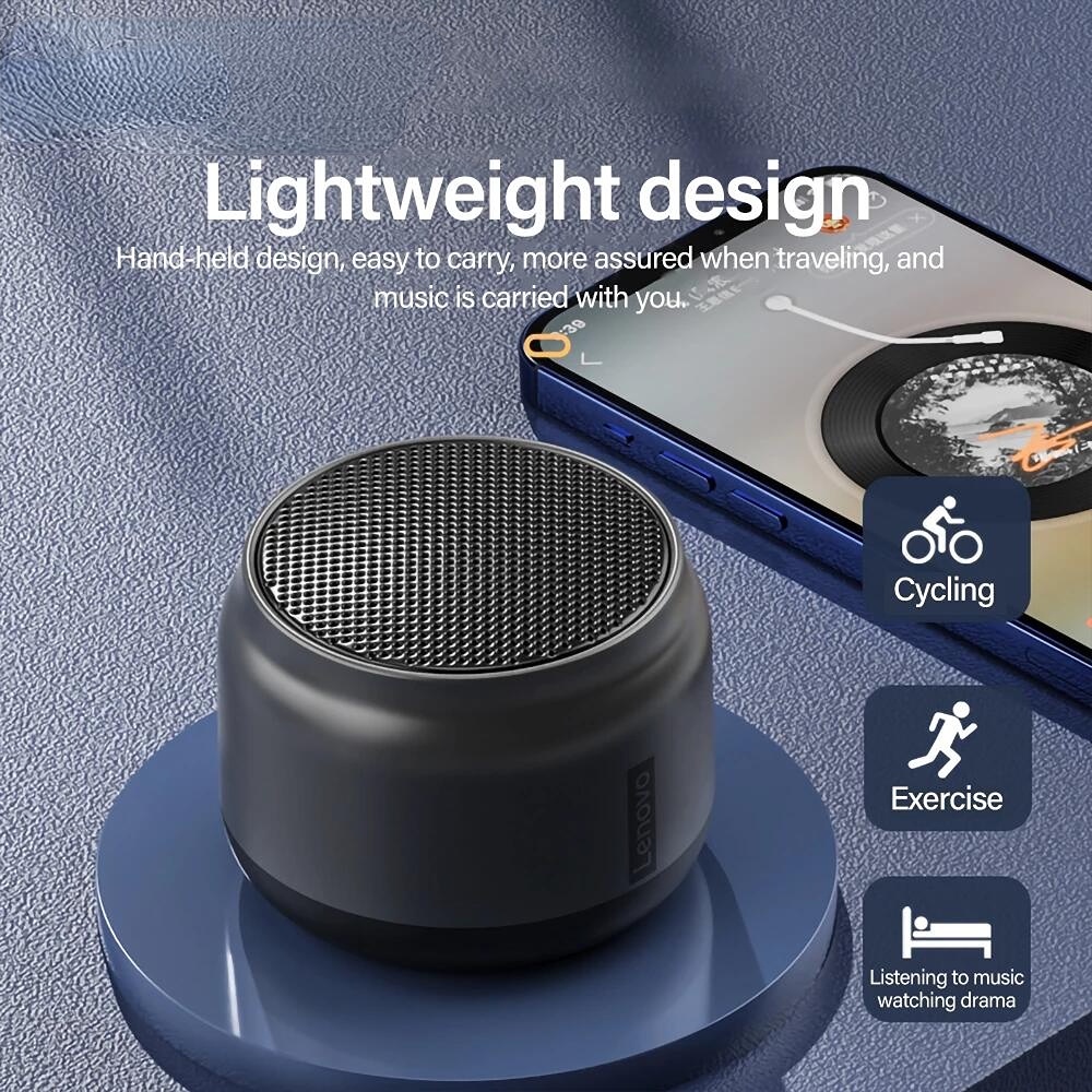 LENOVO Loa Không Dây Bluetooth 5.0 K3 Hifi 3D Mini Chống Thấm Nước Chất Lượng Cao