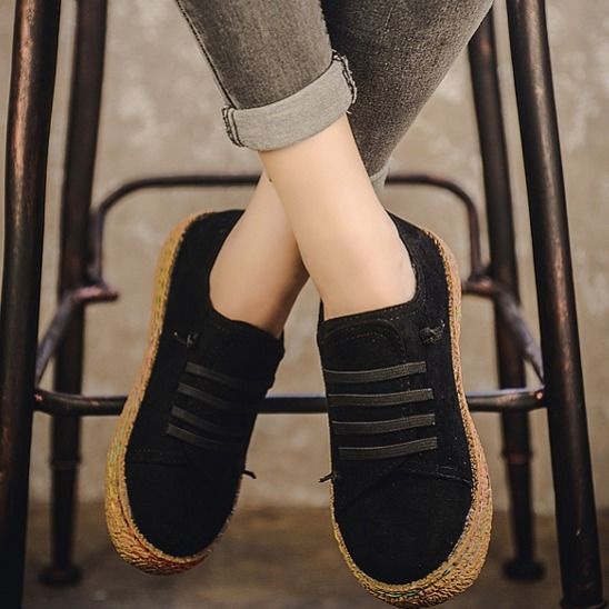 Giày Lười Đế Mềm Thời Trang retro Cho Nữ