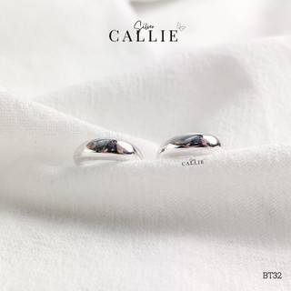 BT32 - Khoen bạc Callie Silver trơn bầu