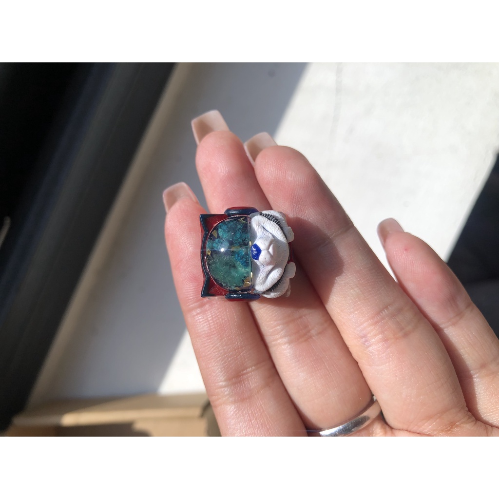 Nút bàn phím cơ artisan keycap sirius ẩn hoa xanh