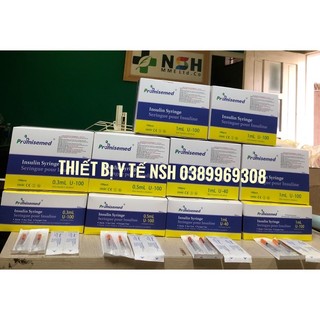 ❤️[HÀNG CANADA] HỘP 100 Cái Bơm kim tiêm tiểu đường insulin Promisemed 0.3ml 0.5mL 1ml Bơm chích tiểu đường PROMISEMED