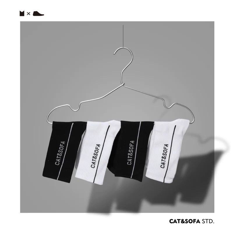 Cat & Sofa - Tất cổ cao sọc line chính hãng