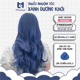Thuốc nhuộm tóc Xanh Dương Khói - Không Cần Tẩy Tóc - Minzihair HN