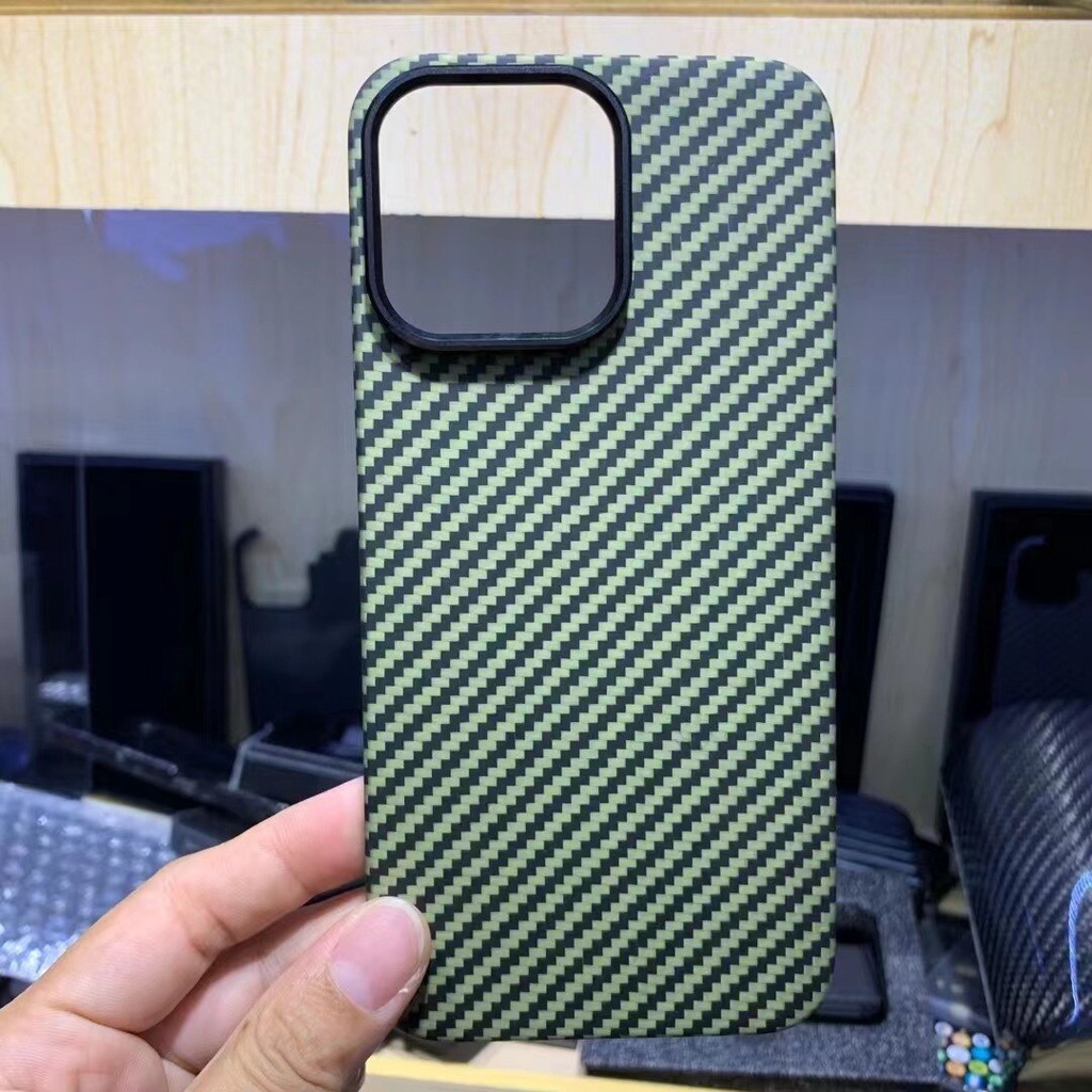 Ốp Điện Thoại Sợi Carbon Siêu Mỏng Có Vòng Nhẫn Bảo Vệ Camera Cho iphone 14 Pro Max 14 Plus