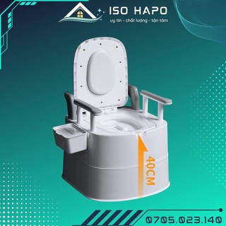 Bồn cầu di động có tay vịn và lưng tựa cho trẻ em người già và người ốm / Toilet thông minh tiện lợi mã HP 32