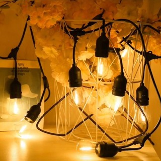 Bộ dây đuôi đèn 5m - 10m ngoài trời chống nước mắc nối tiếp e27 220v