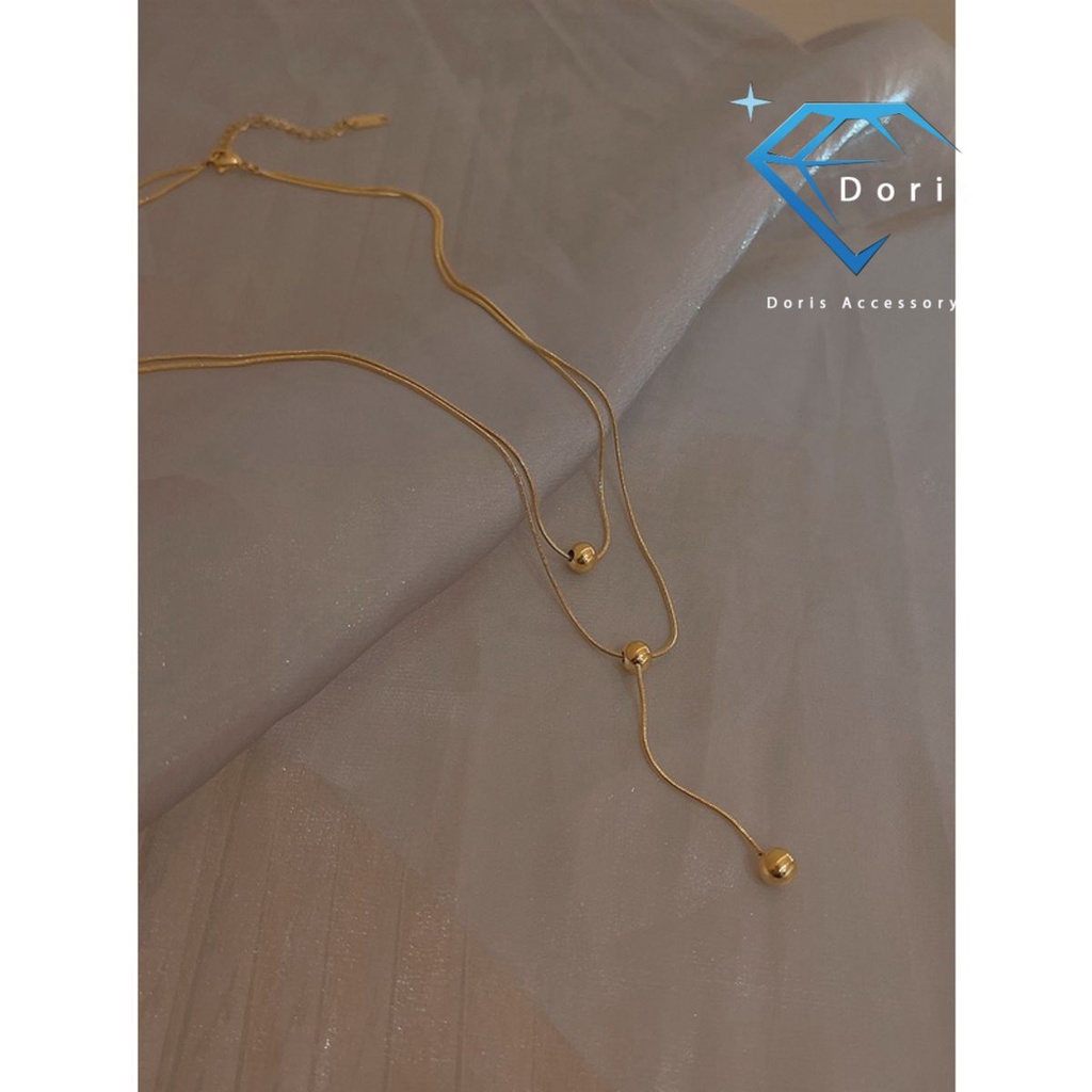 Dây chuyền nữ Doris titan bi rơi Gold / Silver / Rose Gold X9-301