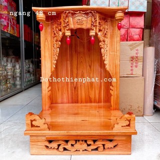 Bàn thờ thần tài ông địa 48x68 gỗ xoan giá rẻ