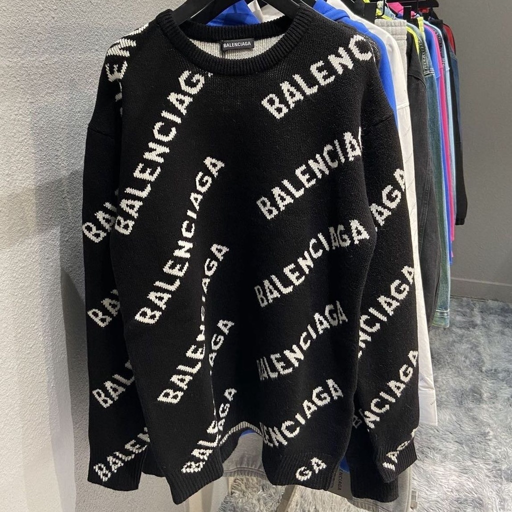 Áo Sweater Chui Đầu Dáng Rộng In Chữ Paris Cổ Điển Cá Tính Phong Cách Nhật Bản