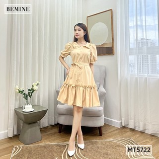 Đầm cổ bèo eo thắt nơ BEMINE T5722