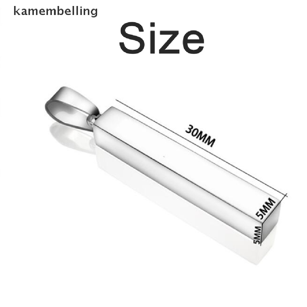 Vòng cổ Mặt Cột Điều Ước Bằng Thép Không Gỉ kamembelling I Love You Cho Người Yêu EN