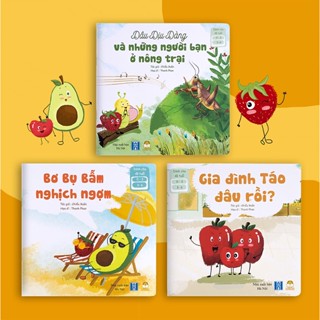 Bộ Sách Chu Du Cùng Những Người Bạn - Bơ Bụ Bẫm, Táo Tươi Tắn, Dâu Dịu Dàng - Cho Trẻ 0-3 4-6 Tuổi