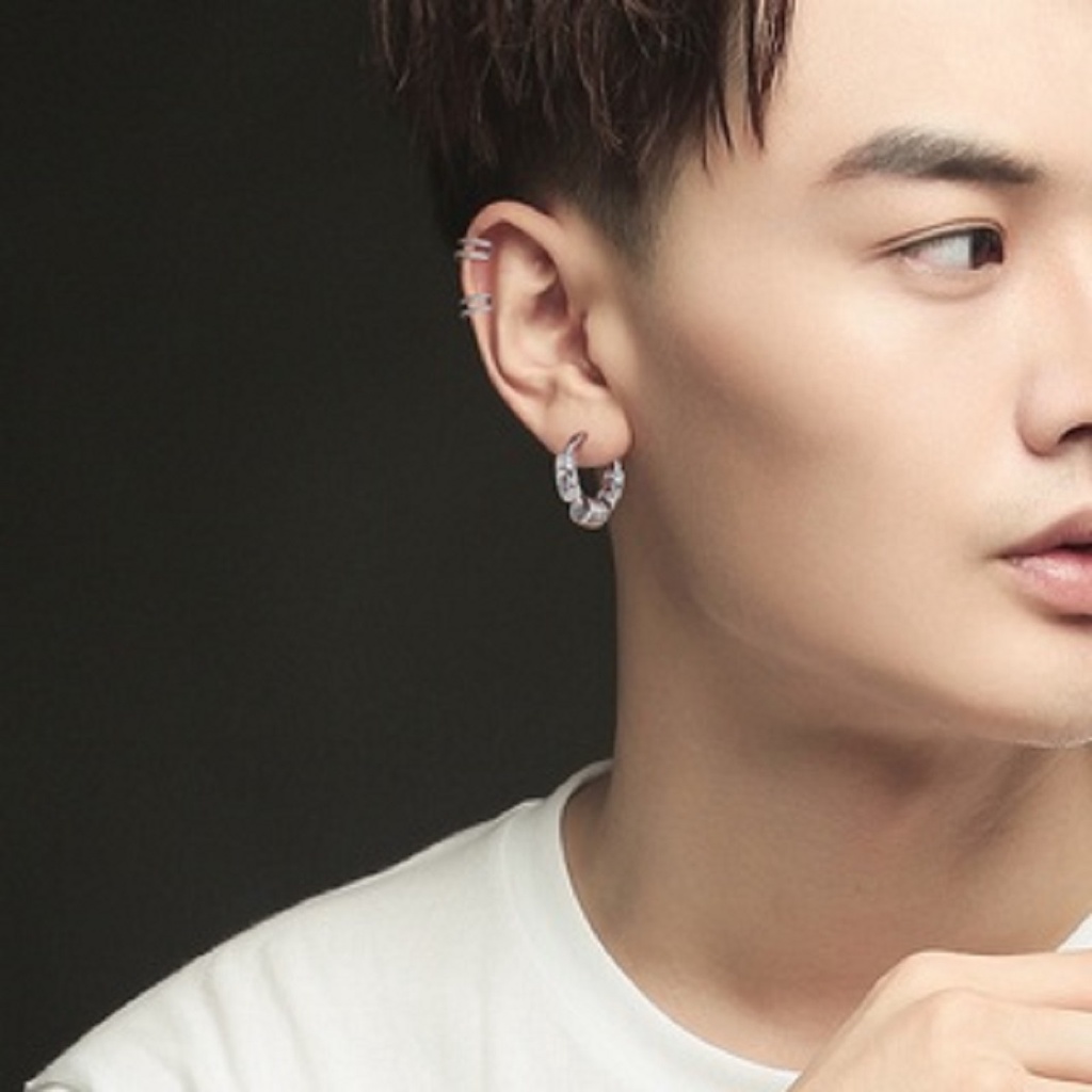 Khuyên tai kẹp nam tròn nữ GIÁ 1 CHIẾC Bạc không cần xỏ lỗ đơn giản đẹp nhỏ xinh cao cấp