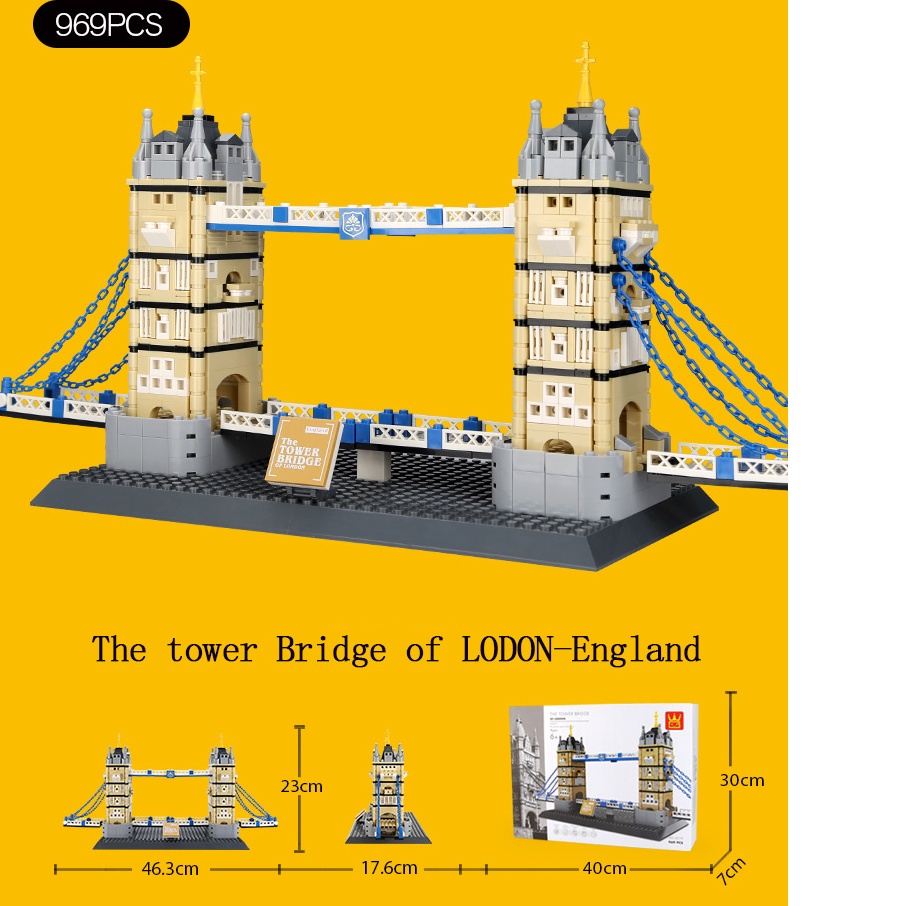 Đồ chơi lắp ráp mô hình cây cầu Tháp Luân Đôn-The Tower Bridge Of London-ENGLAND-4219