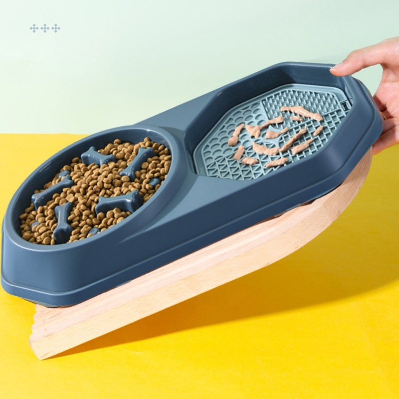 Bát Đựng Thức Ăn 2 Trong 1 Giúp Chống Kẹt Tay Dành Cho Chó