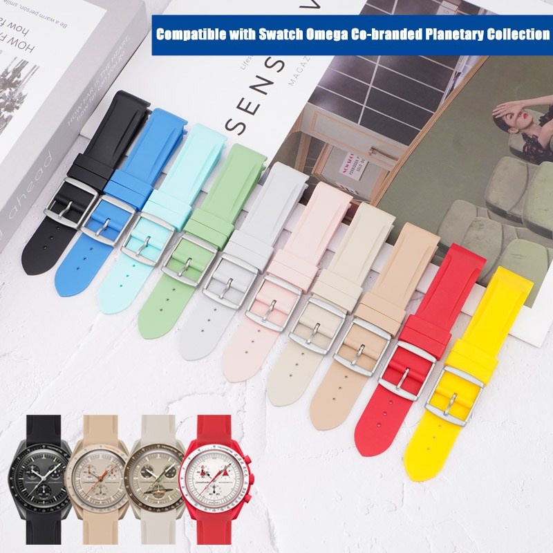 Dây Đeo Cao Su 20mm Chống Thấm Nước Cho Omega X Swatch