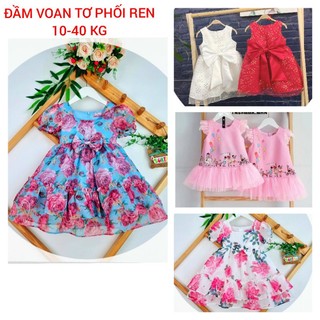 Đầm váy ren công chúa cao cấp haivanco cho bé từ 12 đến 35 kg mềm mại và thoáng mát đi học đi chơi đều đẹp