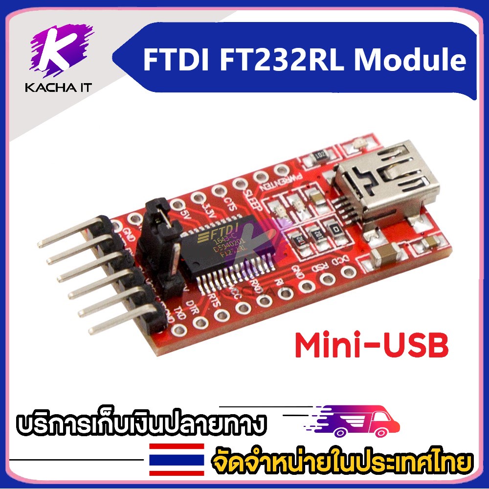 FTDI FT232RL 3.3V 5.0V USB sang TTL Mô-đun chuyển đổi nối tiếp Mini-USB