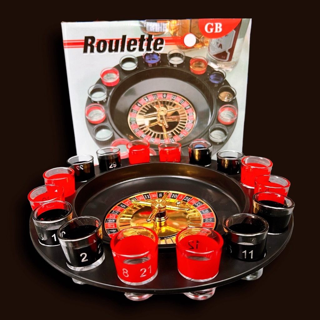Vòng xoay may mắn Drinking Roulette đồ chơi ăn nhậu 16 ly V1, boardgame mang lại sự hứng khởi cho mỗi cuộc vui