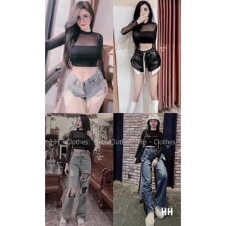 🎀ÁO THUN PHA LƯỚI TAY DÀI
