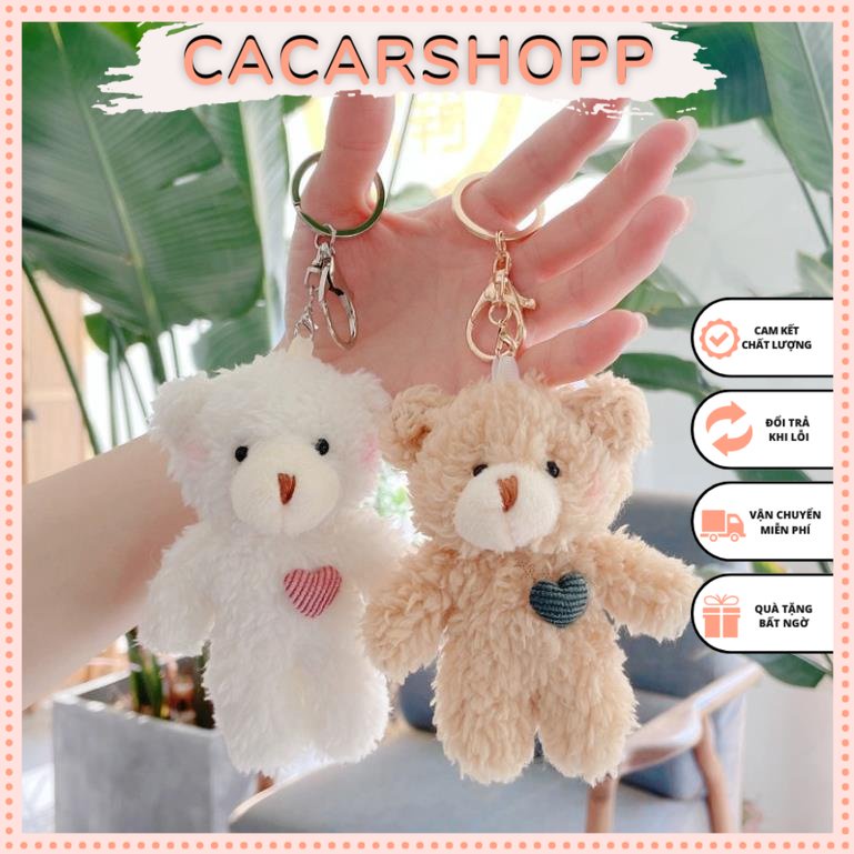 Móc Khoá Gấu Bông Đôi Đáng Yêu Nhiều Mẫu Dễ Thương Phụ Kiện Túi Xách, Balo, Cặp Xách Cute