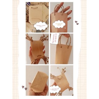 Combo 50 túi kraft Nhật quai cói size mini 8 x 11cm