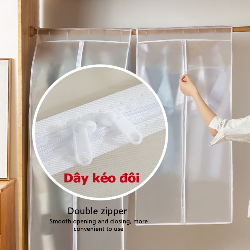 【Dày dặn】Túi bọc bảo vệ quần áo chống bụi chống thấm nước tiện dụng