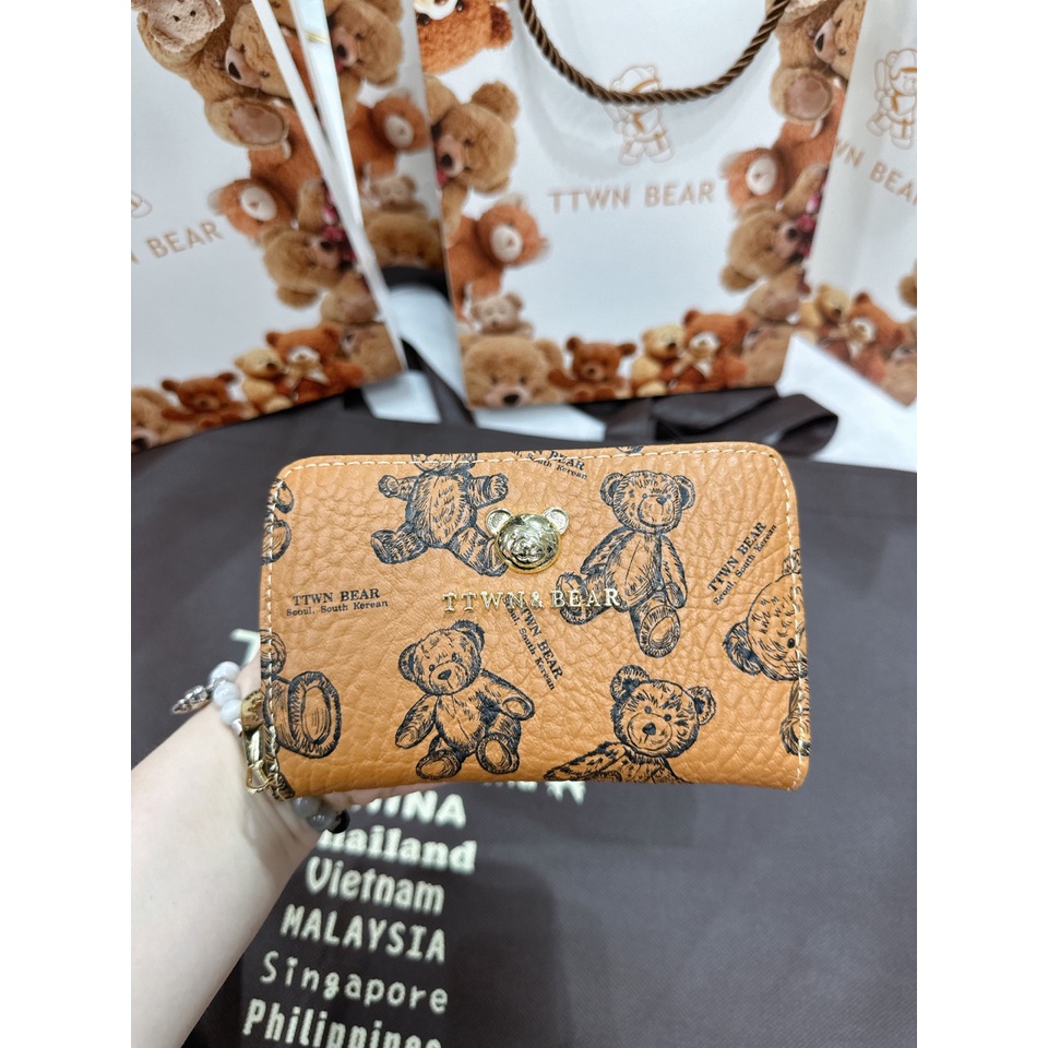 [HÀNG MỚI VỀ] VÍ NGẮN CẦM TAY PHÙ HỢP ĐI CHƠI,ĐI TIỆC,MUA SẮM,ĐI HỌC - CHÍNH HÃNG TTWN BEAR - PICK TRỰC TIẾP STORE THÁI