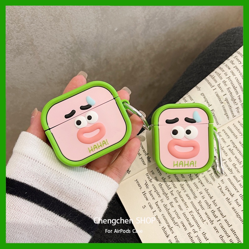 Vỏ Bảo Vệ Hộp Sạc Tai Nghe AirPods3 Gen AirPods3 2021 3 Hình Xúc Xích Xanh Lá Phong Cách Mới Ốp