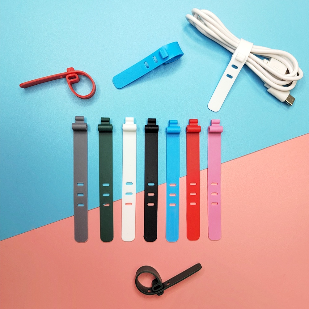 Dụng Cụ Quấn Dây Cáp Silicone / Kẹp Tai Nghe 3 Lỗ