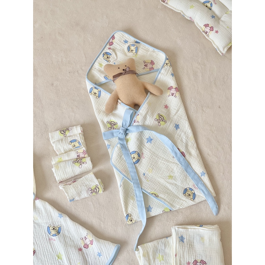 Ủ Choàng Cho Bé Sơ Sinh Bessla 4 Lớp Mềm Mại Thoáng Khí Ưu Ái Cho Làm Da Của Bé An Toàn Giá Rẻ