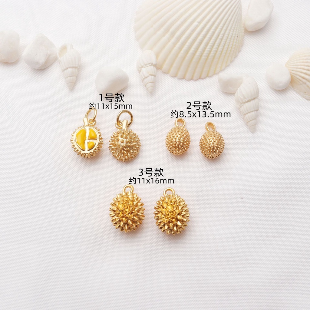 Phụ Kiện Hạt Dầu Trái Cây Sầu Riêng diy Màu Vàng Kim Bảo Quản Vòng Tay Trang Sức