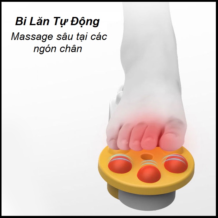 Máy Massage Chân 6D Nhiệt Hồng Ngoại, Masage Bi Lăn Và Túi Khí Xoa Bóp Bàn Chân Giảm Đau Nhức