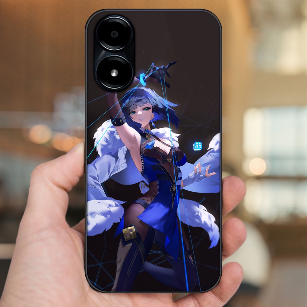 Ốp lưng Vivo Y02s viền đen in hình Yelan Genshin Impact