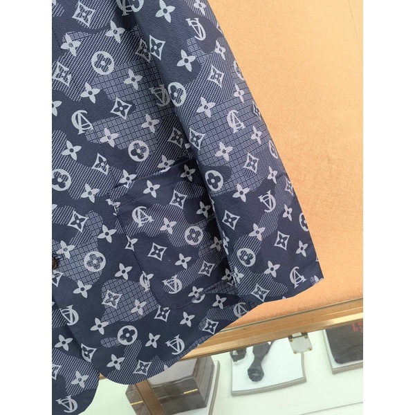 Áo khoác vest nam lịch lãm thời thượng hoạ tiế logo Louis Vuitton LV cao cấp 2022