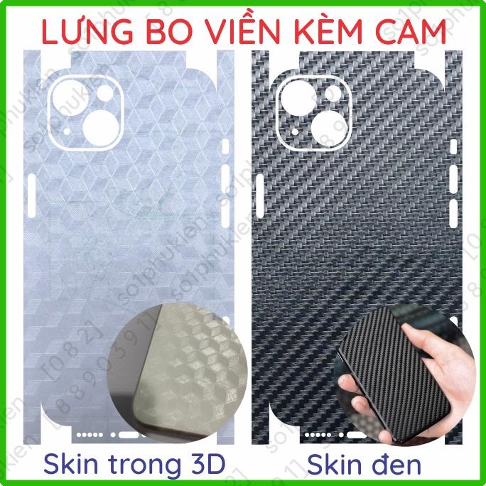 Miếng dán mặt lưng kèm cam skin carbon iPhone 14 / 14+ ( ip 14 plus)