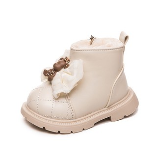 Giày Bốt Cotton Đế Mềm Cho Bé Gái