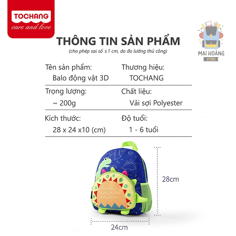 Balo cho bé mẫu giáo bé trai bé gái, cặp sách trẻ em mầm non đi học từ 0 – 6 tuổi hoạ tiết 3D hoạt hình dễ thương