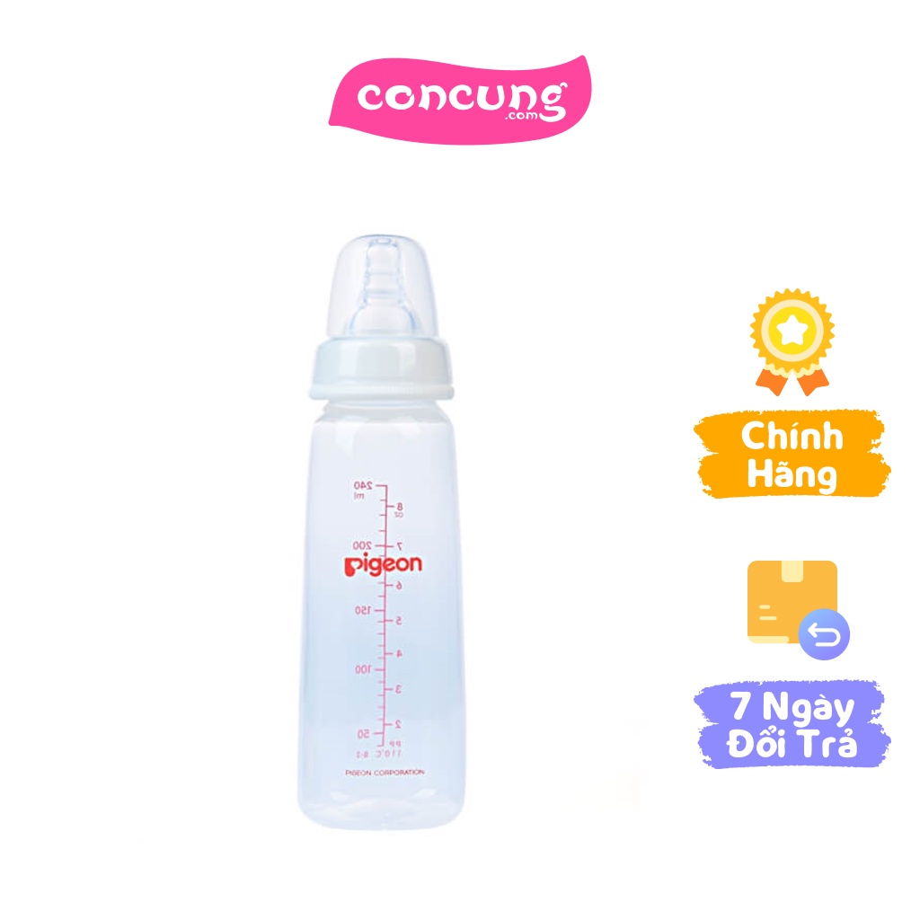 Bình sữa nhựa PP vuông Pigeon 240ml