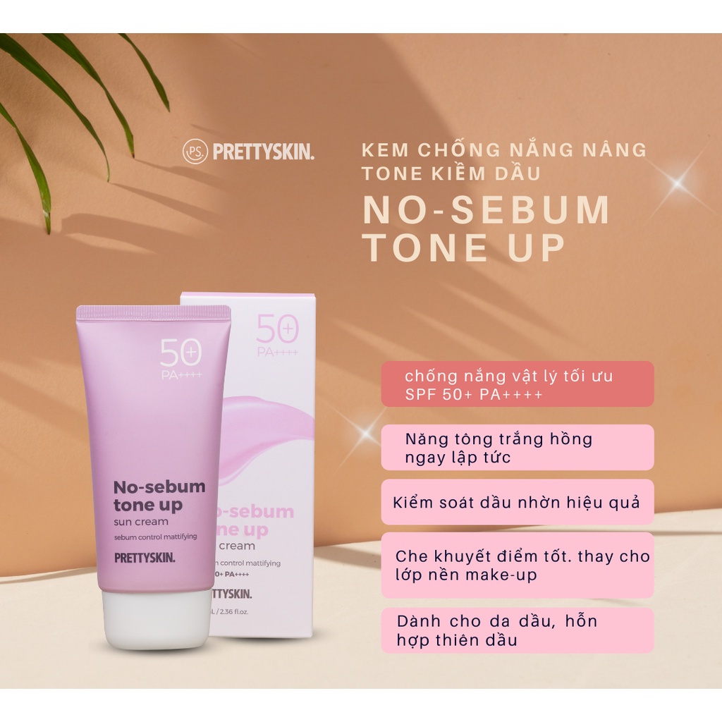 Kem Chống Nắng Nâng Tone Cấp Nước Pretty Skin 70ml nhập khẩu Hàn Quốc