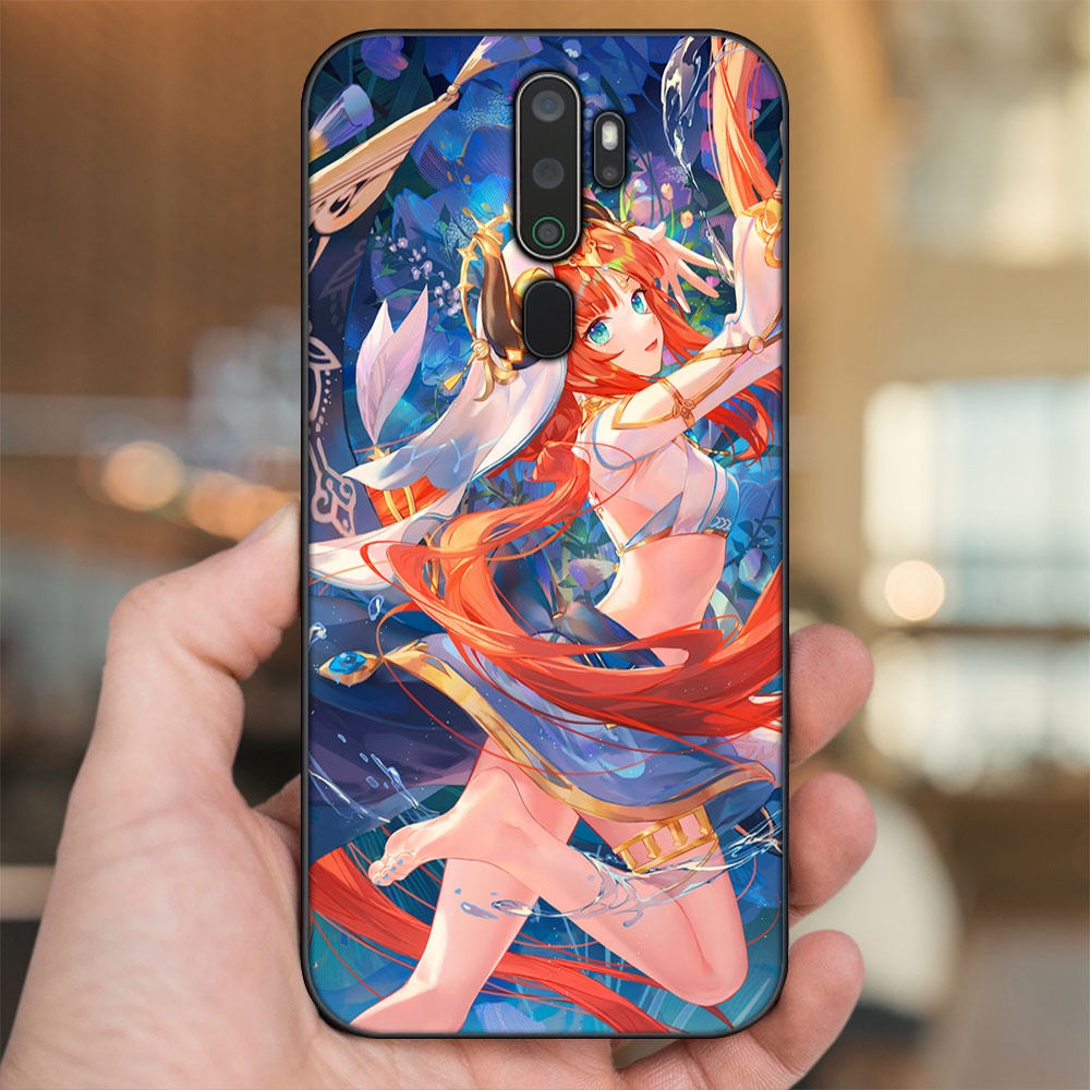 Ốp lưng Oppo A5 2020, A9 2020 viền đen in hình Nilou Genshin Impact