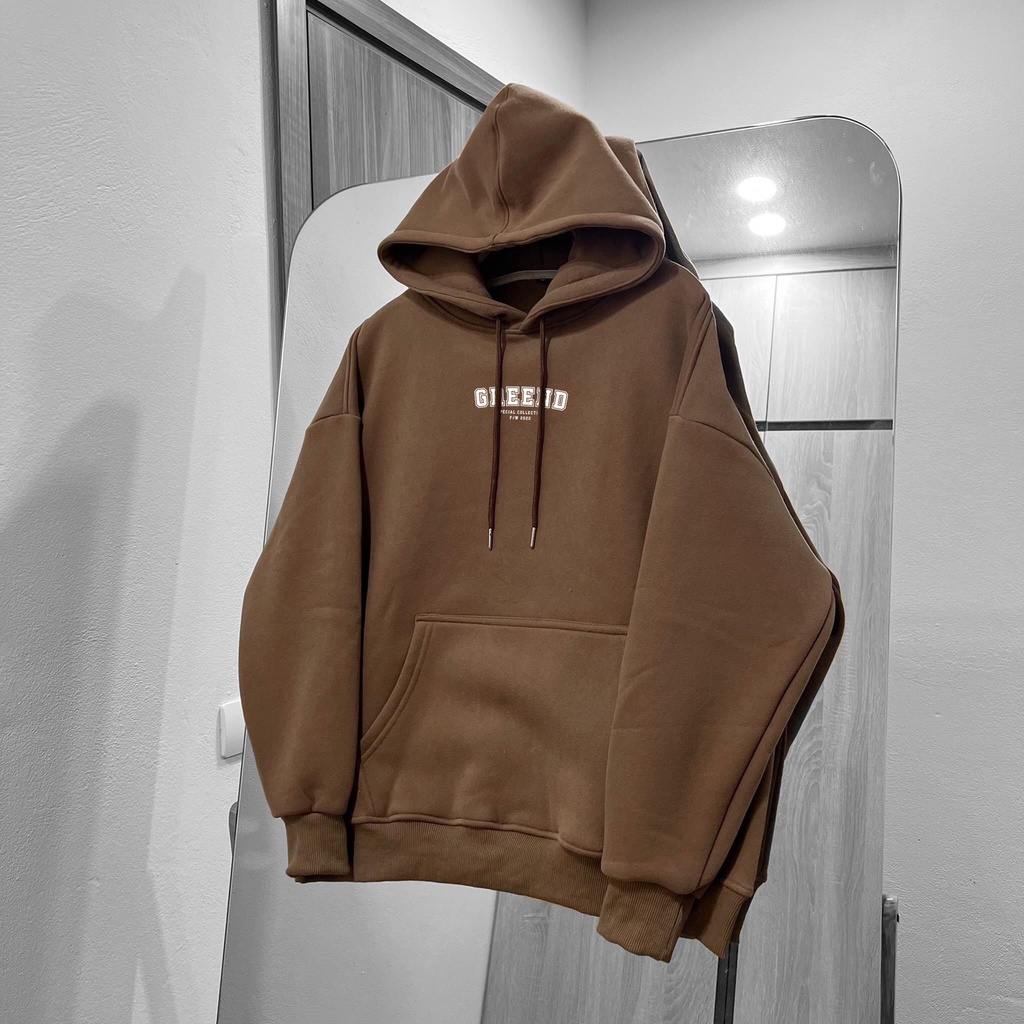 Áo Hoodie GREEND basic Brown Color