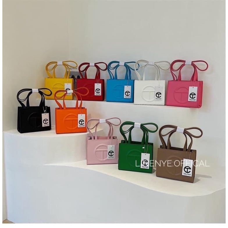 Túi TELFAR NICHE khóa zip màu hồng nhạt thời trang cho nữ phong cách châu âu