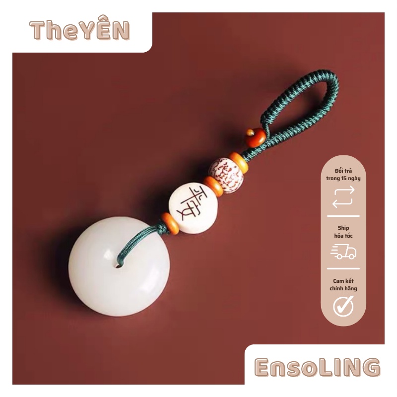 Móc treo vòng tròn mang lại bình an may mắn viên mãn tràn đầy treo túi xách, chìa khoá, quà tặng ý nghĩa, ...(EnsoLING)