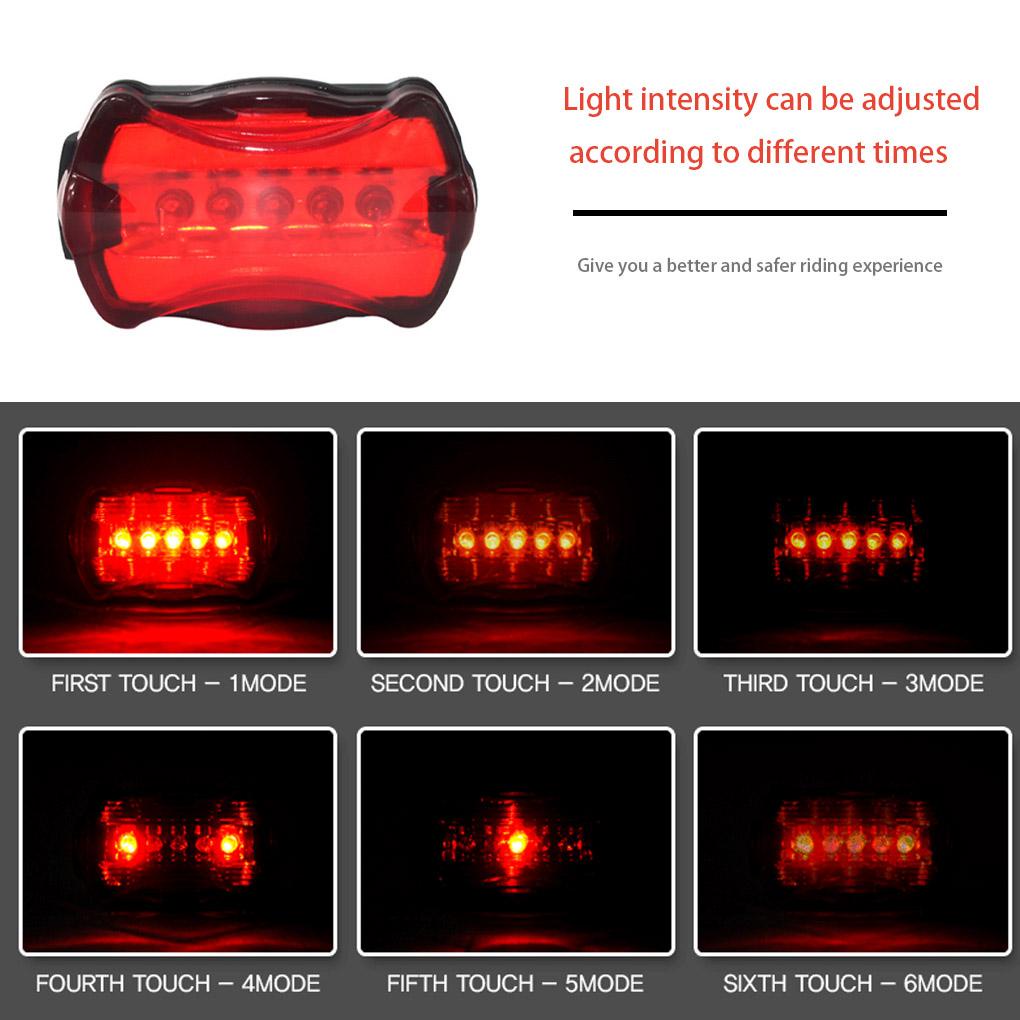 Đèn LED Cảnh Báo Gắn Đuôi Xe Đạp 7 Chế Độ Sáng Chống Va Chạm Tháo Rời Nhanh