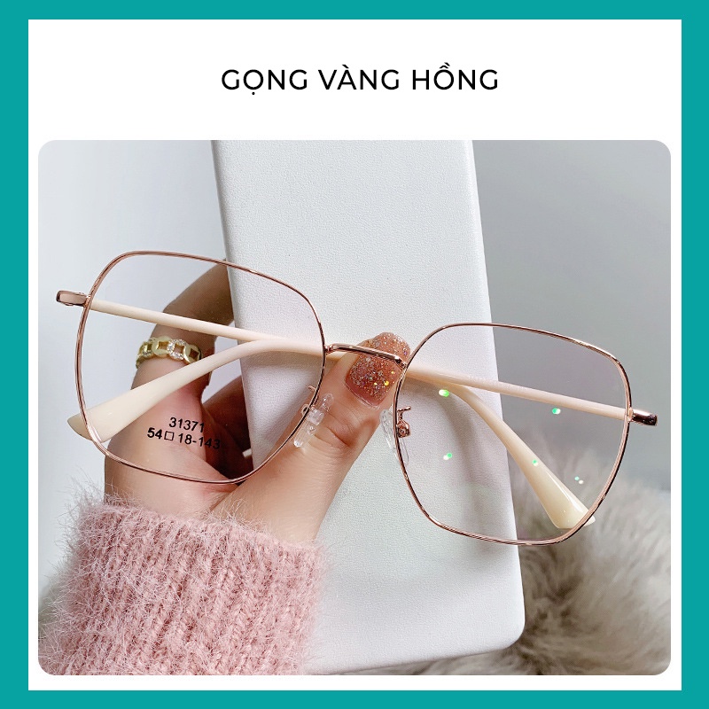 Kính Chống Ánh Sáng Xanh Gọng Kính Đa Giác Trendy Đa Sắc Màu Cá Tính Phù Hợp Với Mọi Khuôn Mặt AK102